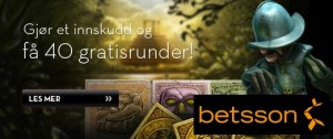 Bli med Betsson, gjør et innskudd og få 40 gratis spinn på Gonzo's Quest!